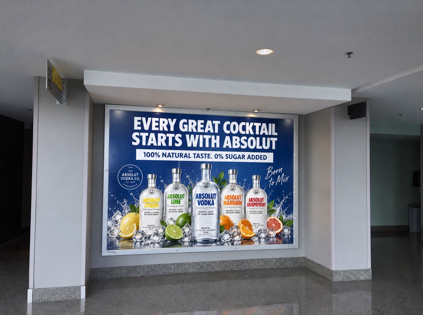 ABSOLUT Vodka Cocktail Cart Wrap, designed to be seen in motion